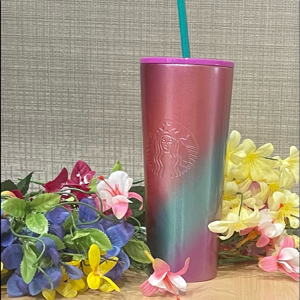 🔆 Starbucks Spring 2022 Rainbow 24 oz Venti Stainless Steel ➰